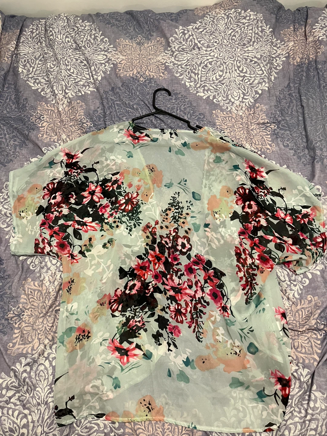 Sheer Floral Kimono Cardigan - photo 2
