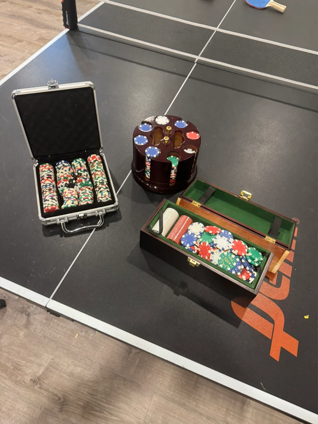 Poker Chip Set with Case and Rotating Holder