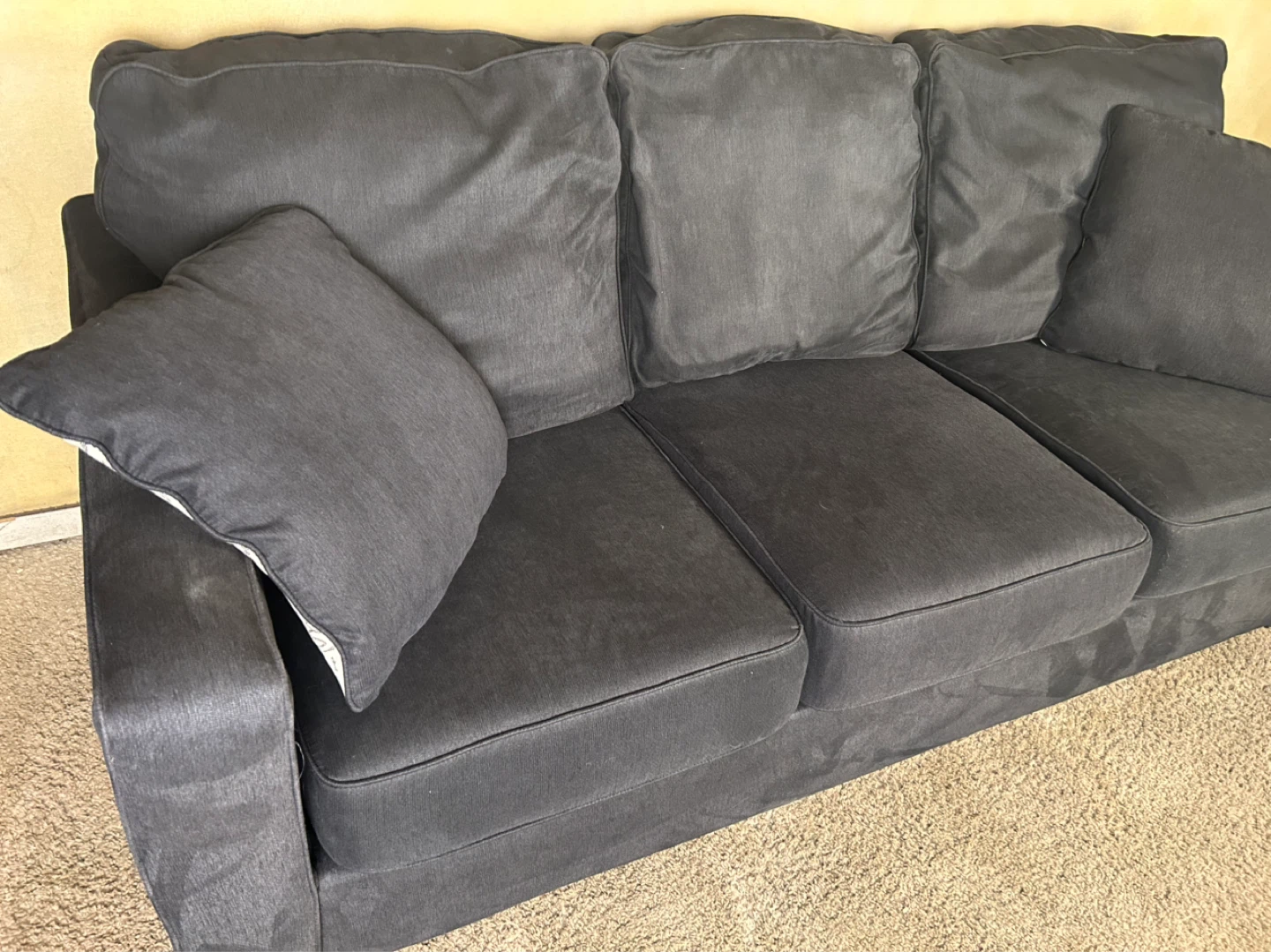 DELIVERY AVAILABLE! CHARCOAL FABRIC SOFA SET FOR $450! - photo 4