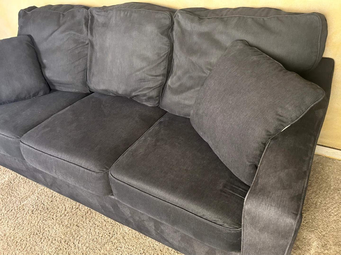 DELIVERY AVAILABLE! CHARCOAL FABRIC SOFA SET FOR $450! - photo 3
