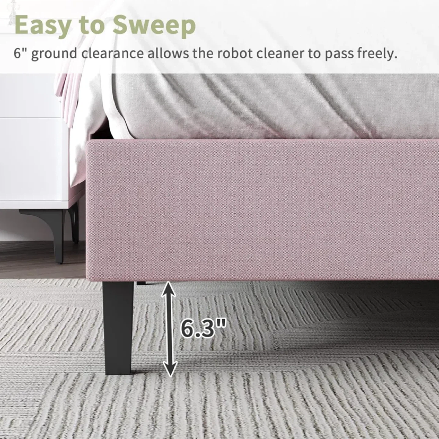 Double headboard, platform beds with wooden slat support - photo 2