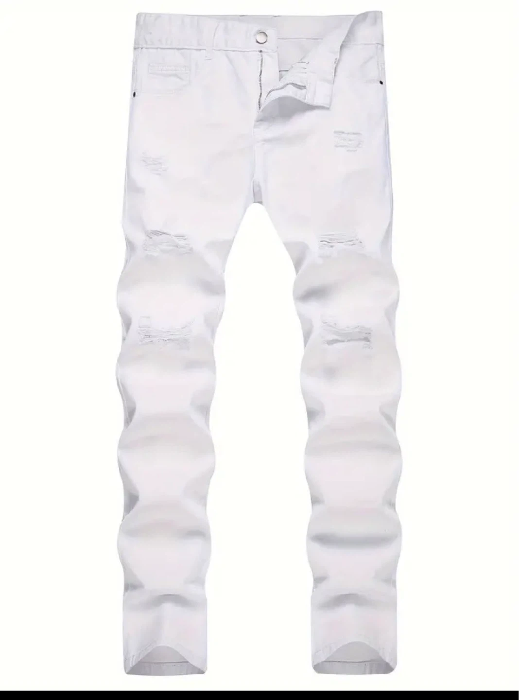 White Distressed Jeans - photo 2