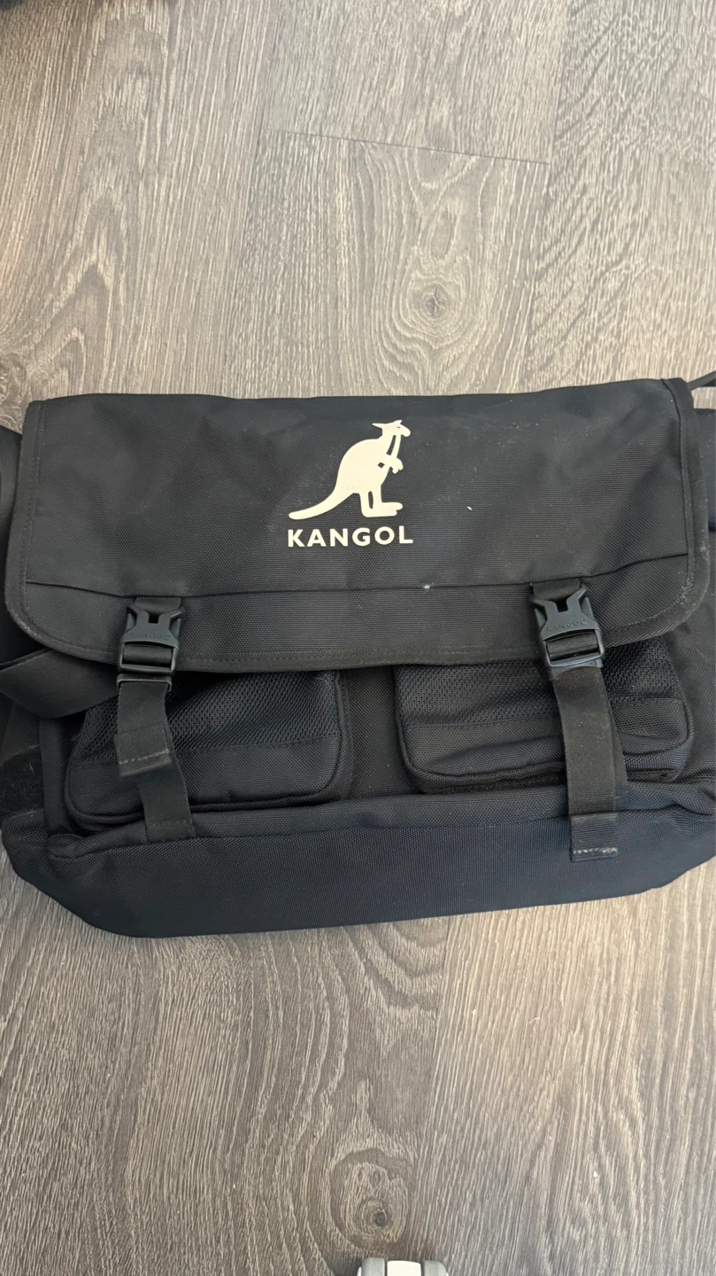 Black Kangol Messenger Bag