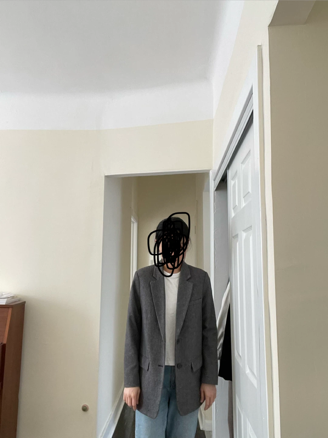 Everlane Grey Herringbone Blazer - photo 3