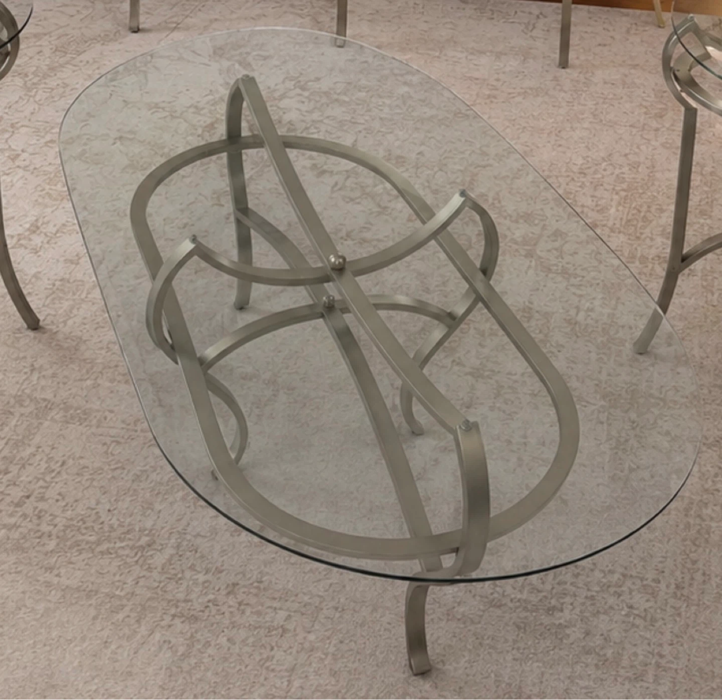 Glass and Metal Coffee Table - photo 3