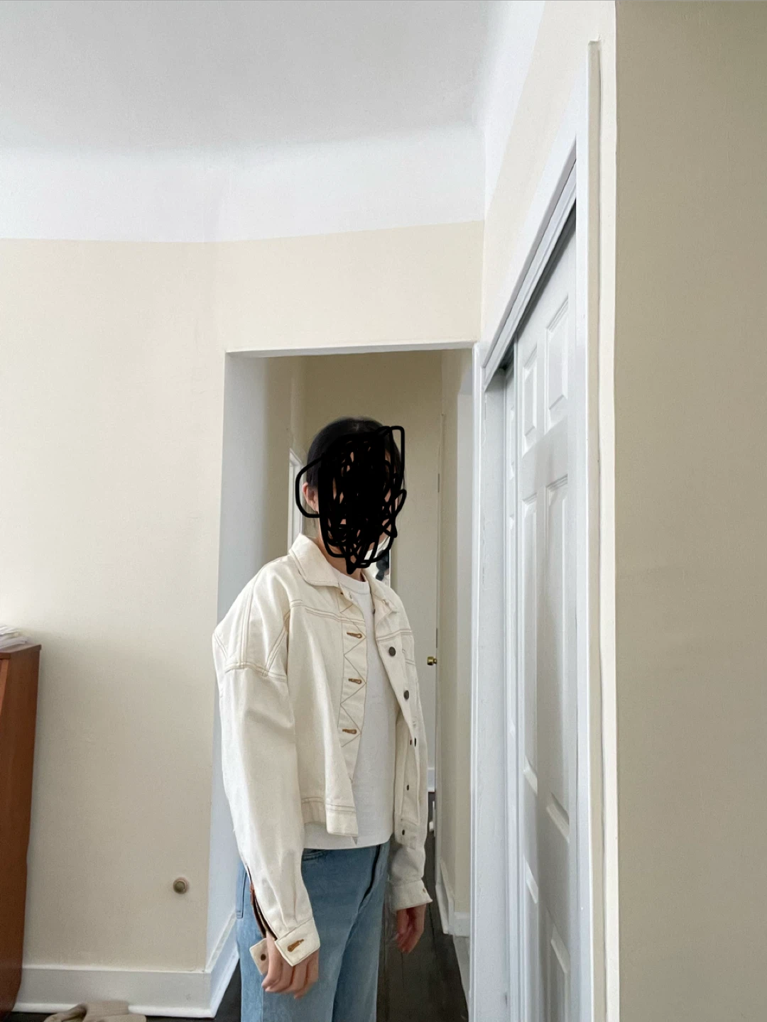 Andersson Bell Cream Denim Jacket Size S - photo 3