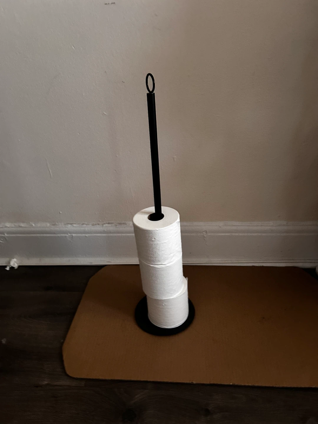 Black Metal Toilet Paper Holder with 3 Rolls