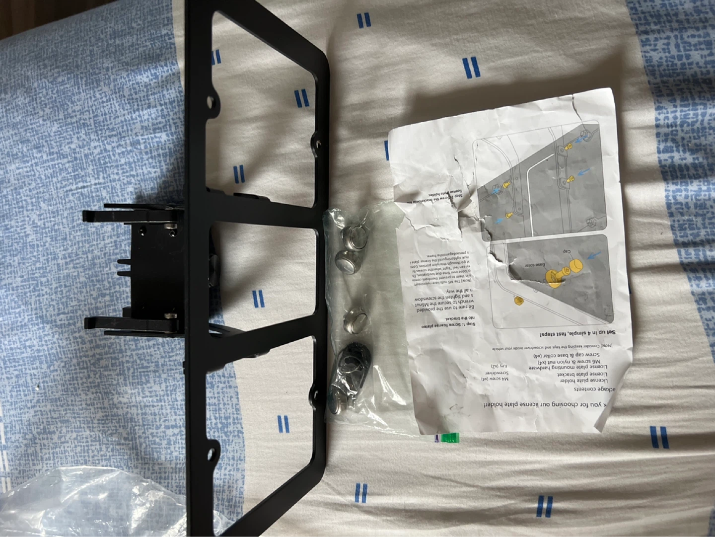 License Plate Holder No Drill Front Bracket Mounting - photo 2