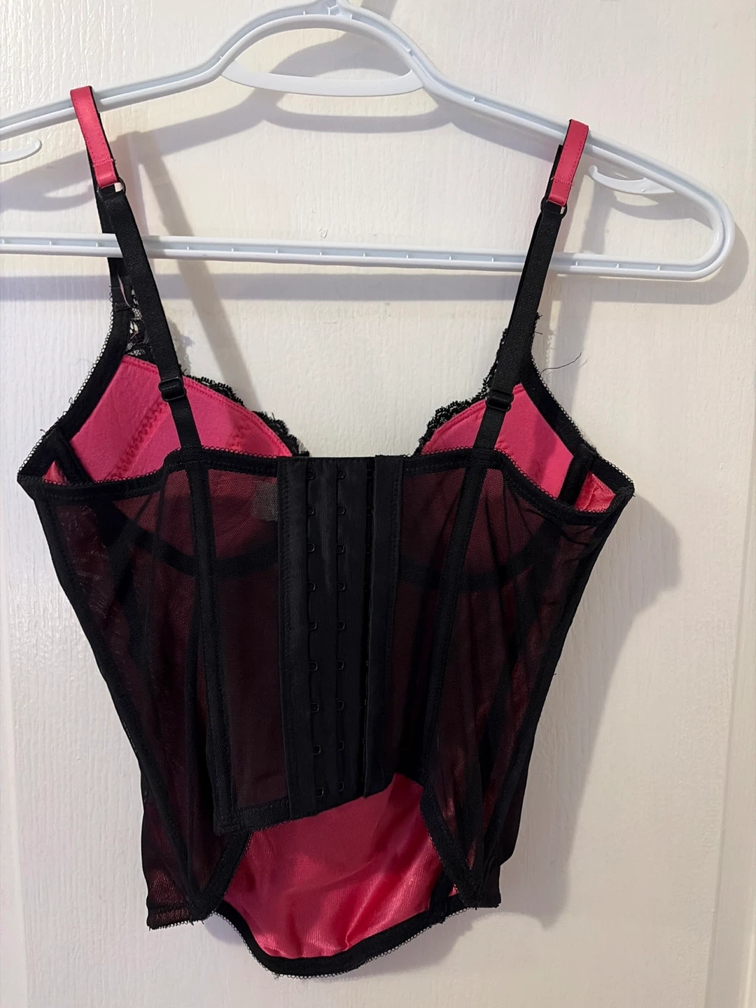 La Senza Black and Pink Lace Corset - UK 32B / EUR 70B - photo 3