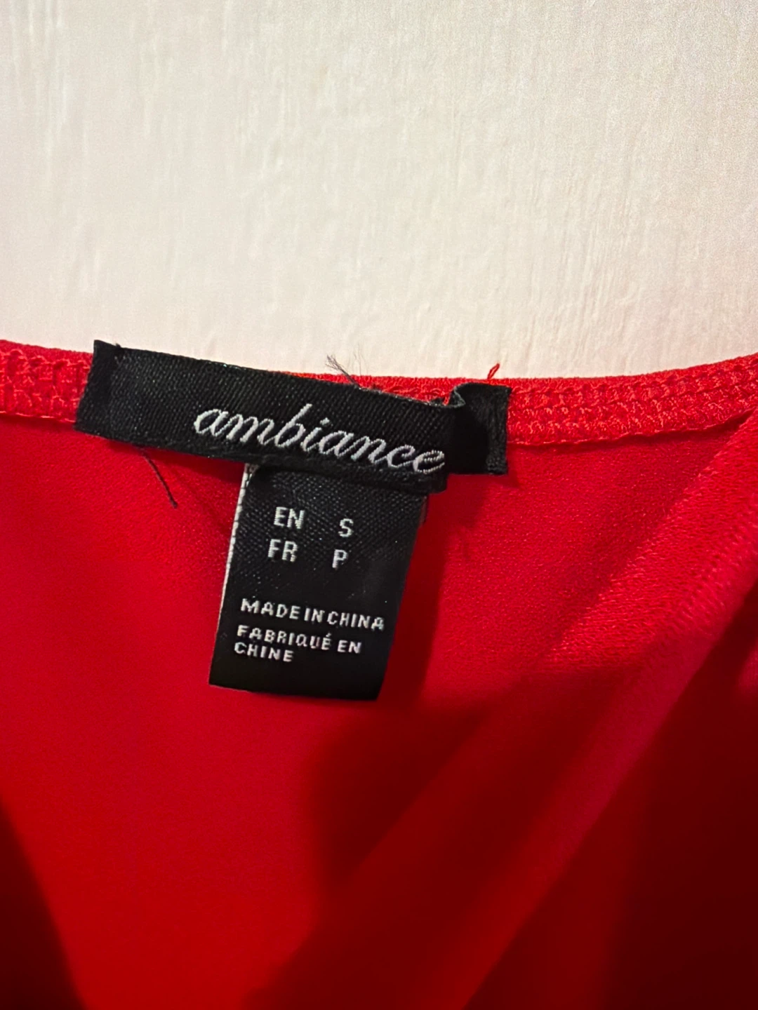 Ambiance Red Slip Dress - Size S - photo 3