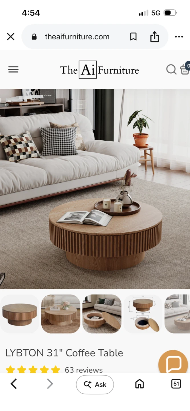 New The Ai Furniture Lybton 31" Coffee Table - photo 5