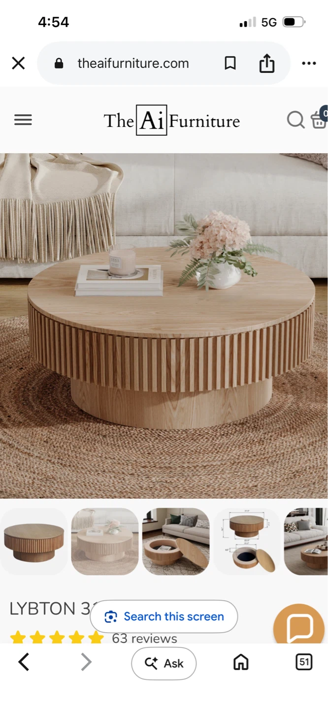 New The Ai Furniture Lybton 31" Coffee Table - photo 2