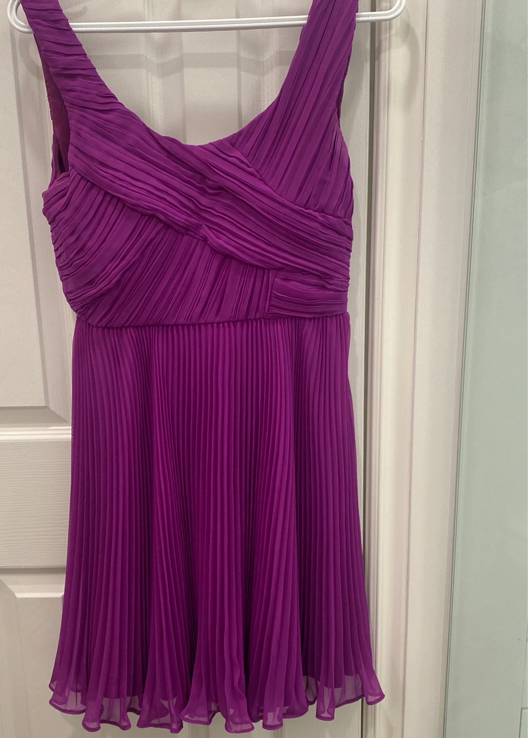 Purple Pleated Dress Size S - photo 2
