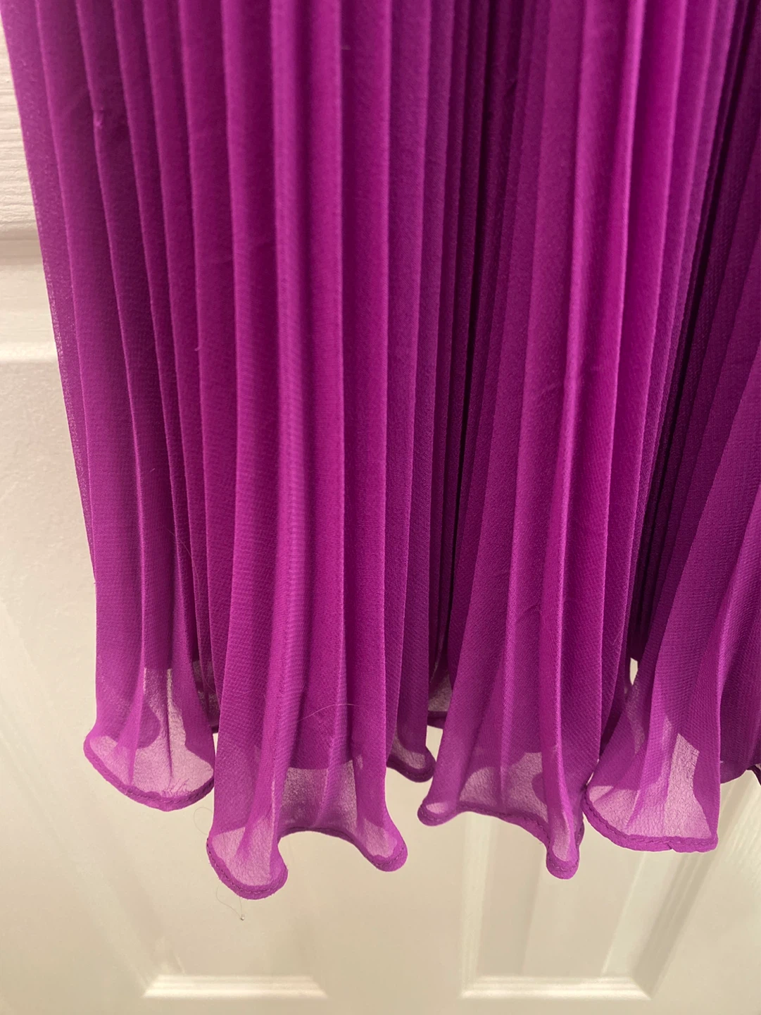 Purple Pleated Dress Size S - photo 3