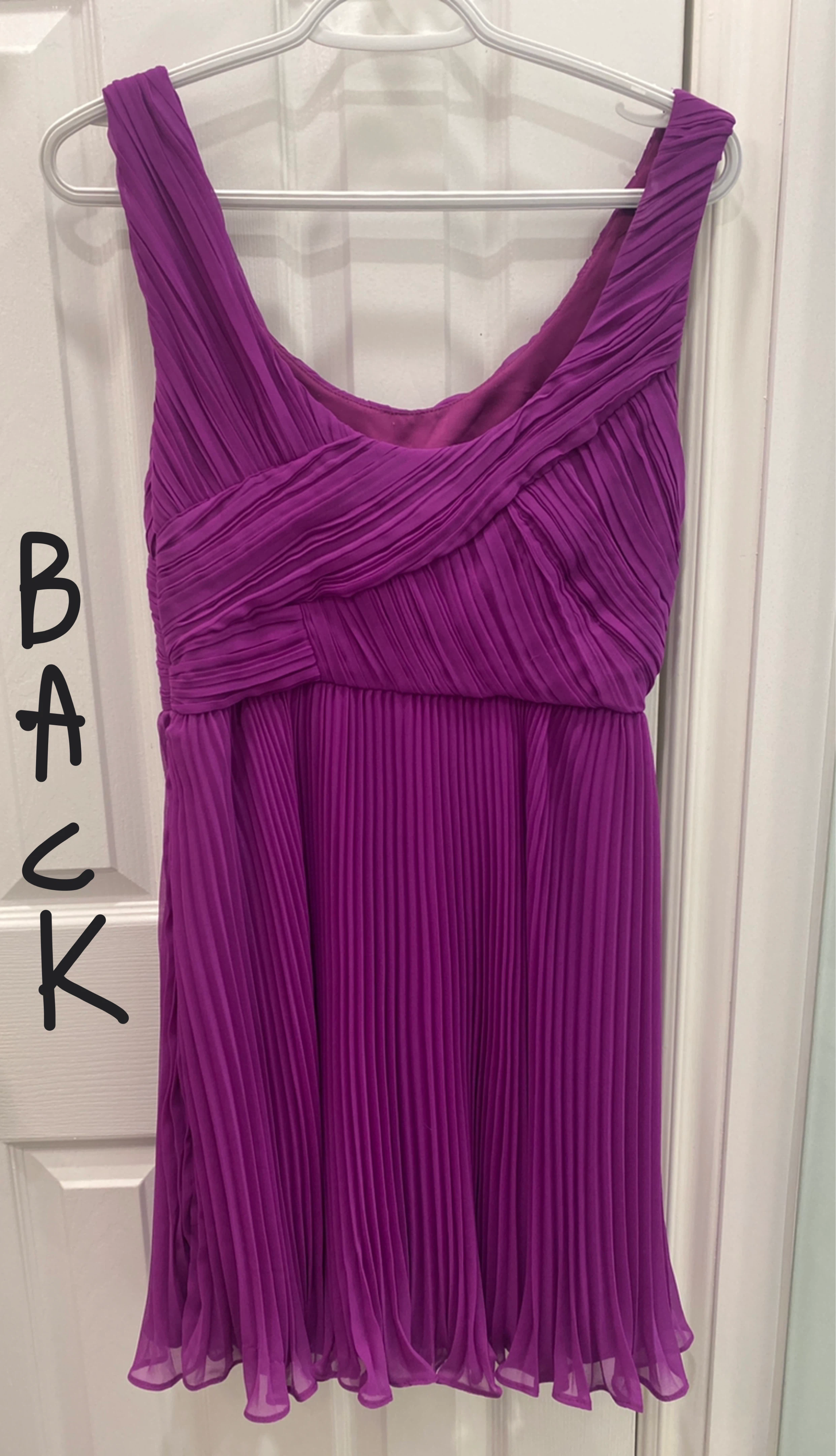 Purple Pleated Dress Size S - photo 4