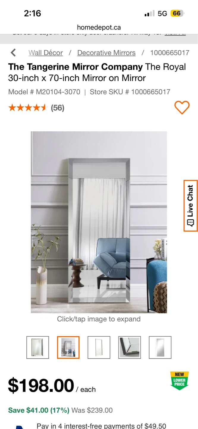 The Tangerine Mirror Company The Royal Mirror 30-inch x 70-inch - photo 3