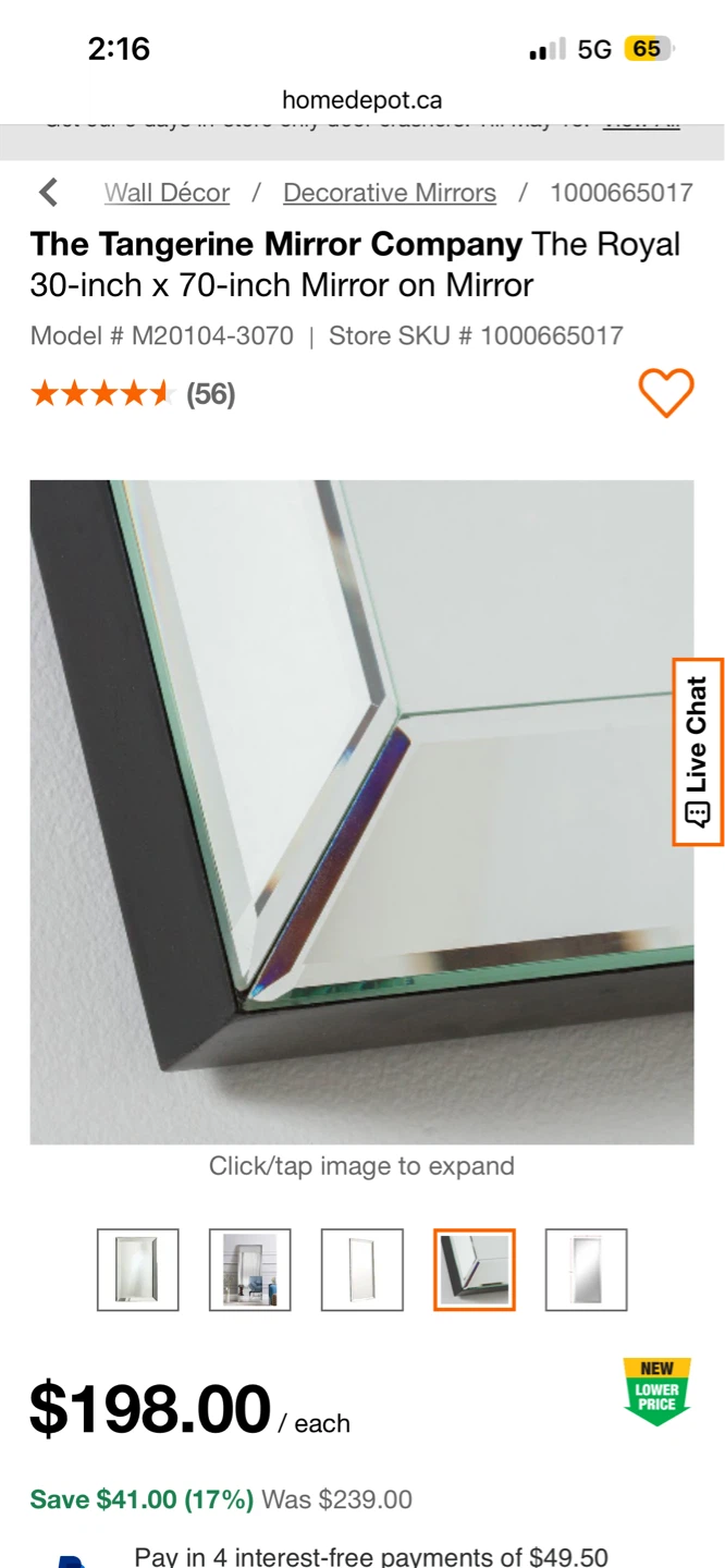 The Tangerine Mirror Company The Royal Mirror 30-inch x 70-inch - photo 4