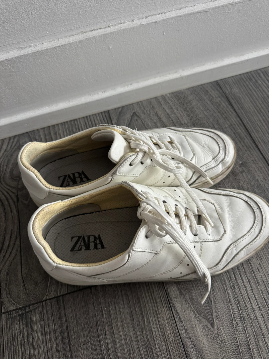 Zara White Leather Sneakers - photo 3