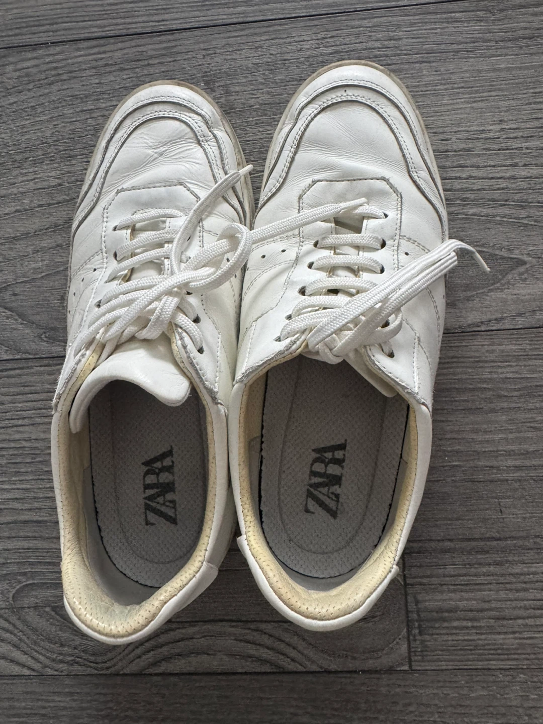 Zara White Leather Sneakers - photo 2