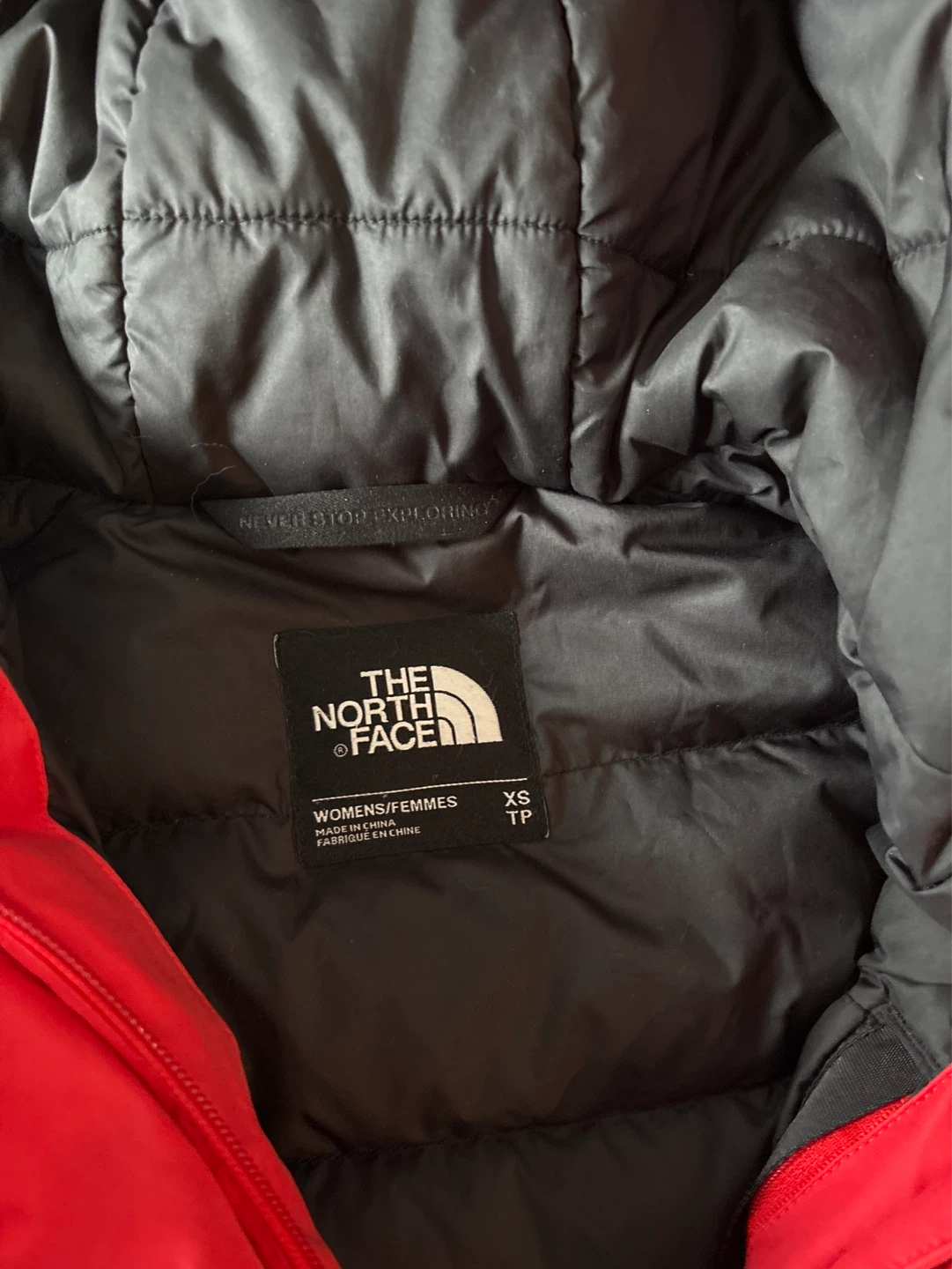 The North Face Womens Red Hooded Winter Jacket XS - photo 2