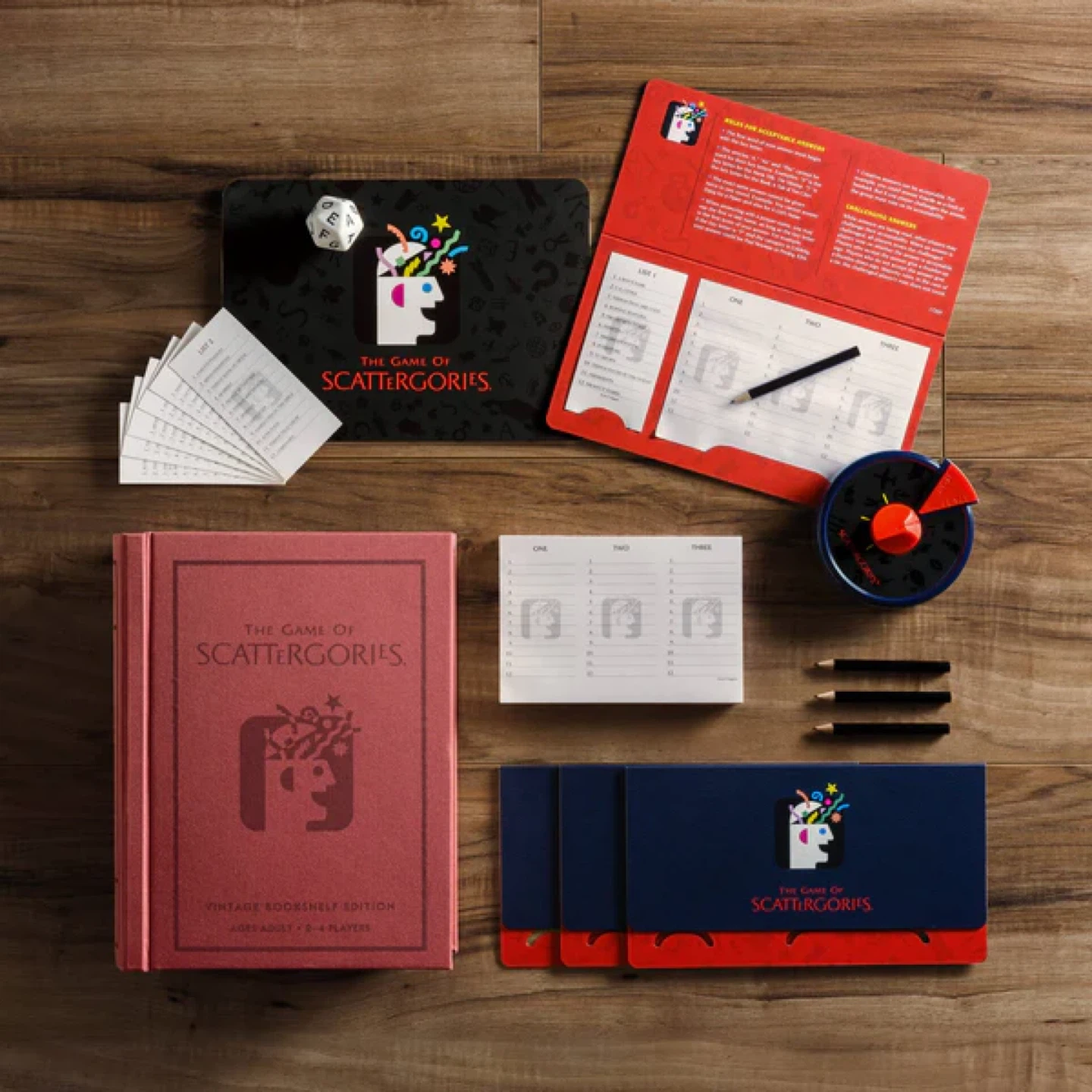 The Game of Scattergories Vintage Bookshelf Edition