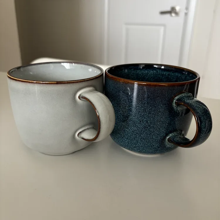 Ikea Blue Stoneware Coffee Mugs FÄRGRIK Mug, Turquoise, Oz IKEA