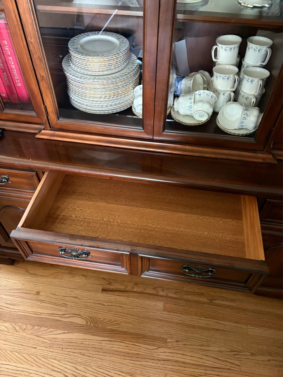Wooden China Cabinet with Glass Doors - photo 2