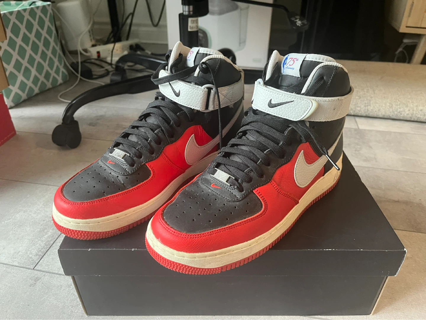 Nike Air Force 1 High Red/Black Men's Shoes US 10.5 - photo 4