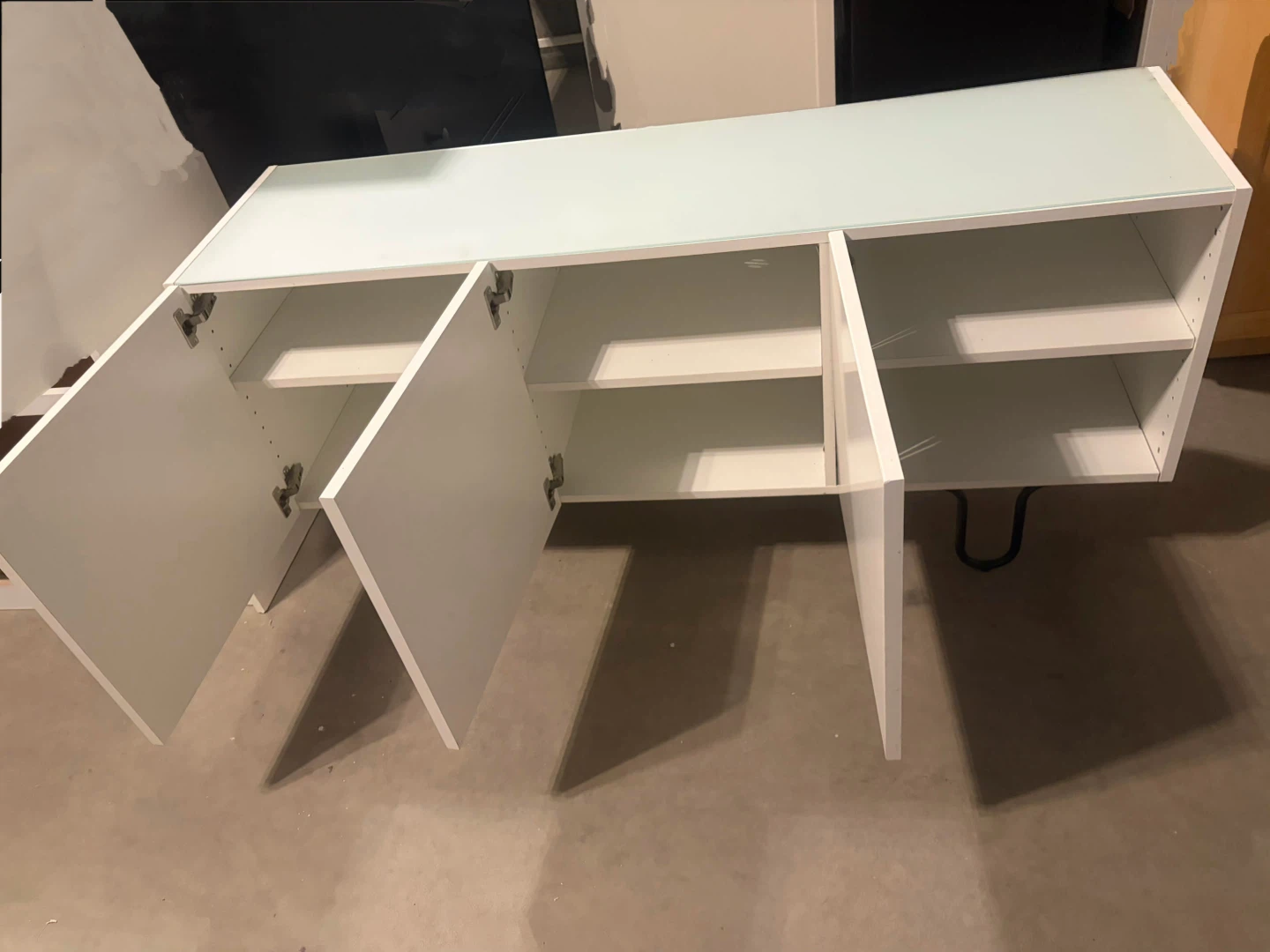 IKEA TV cabinet with glass top - photo 2