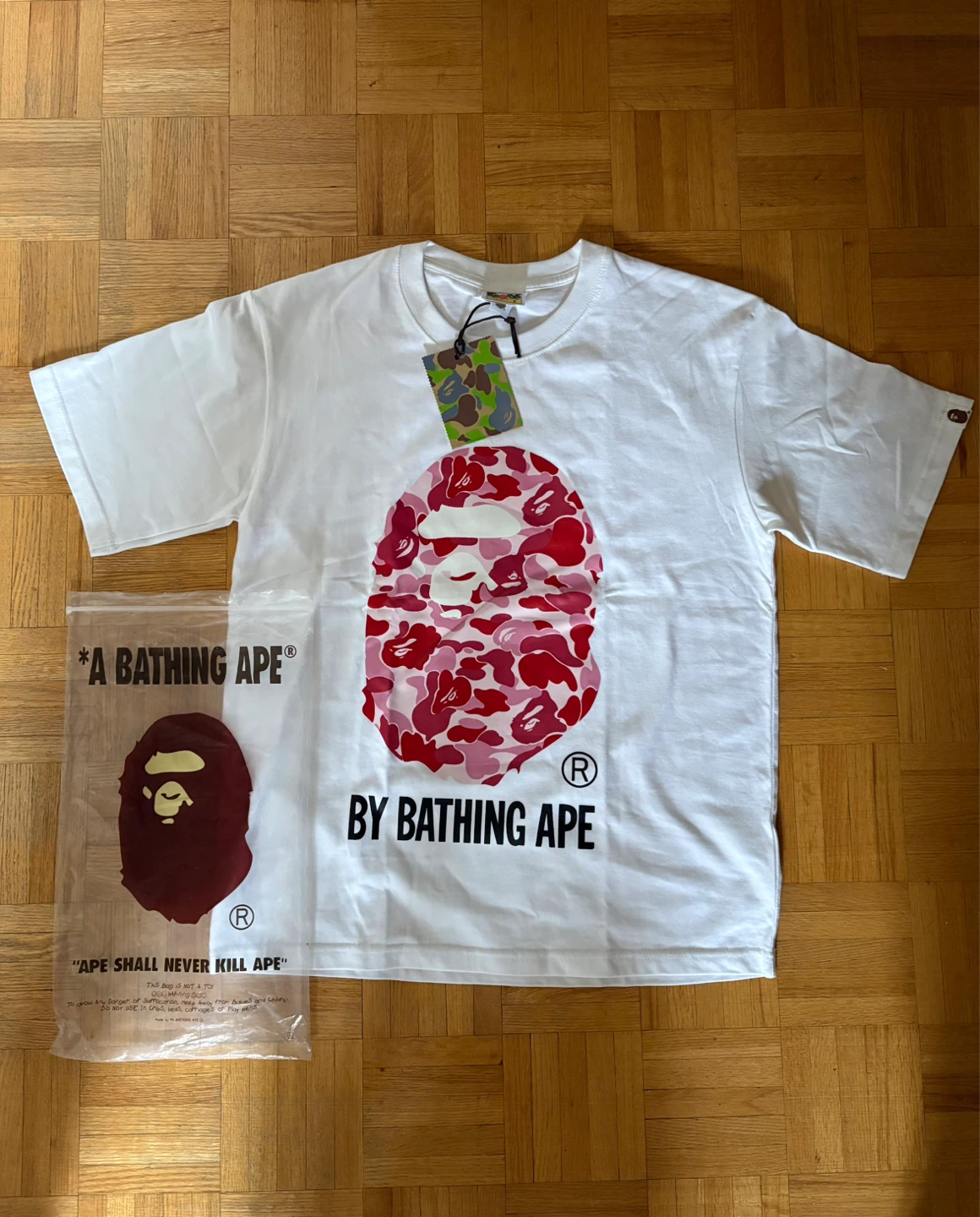 White Pink Camo Bape T-Shirt