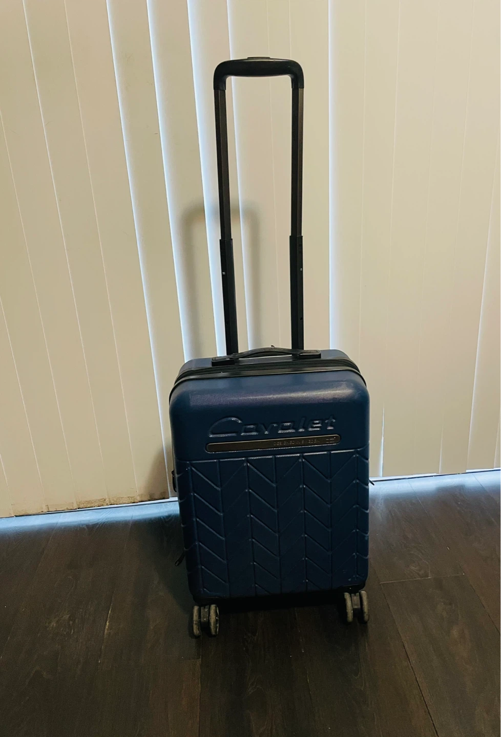 Blue Hardside Spinner Carry-On Luggage