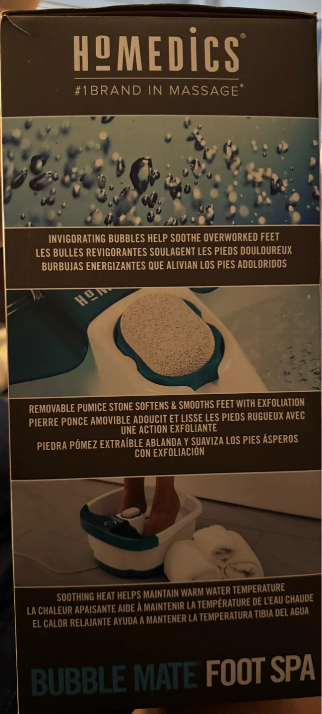 HoMedics Bubble Mate Foot Spa Massaging Foot Bath - photo 3