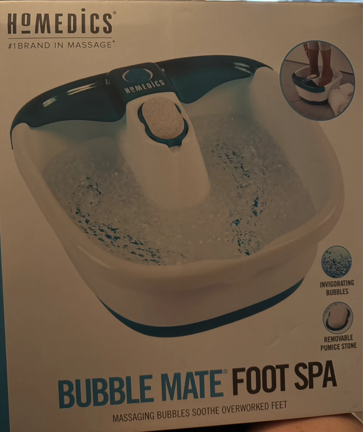 HoMedics Bubble Mate Foot Spa Massaging Foot Bath