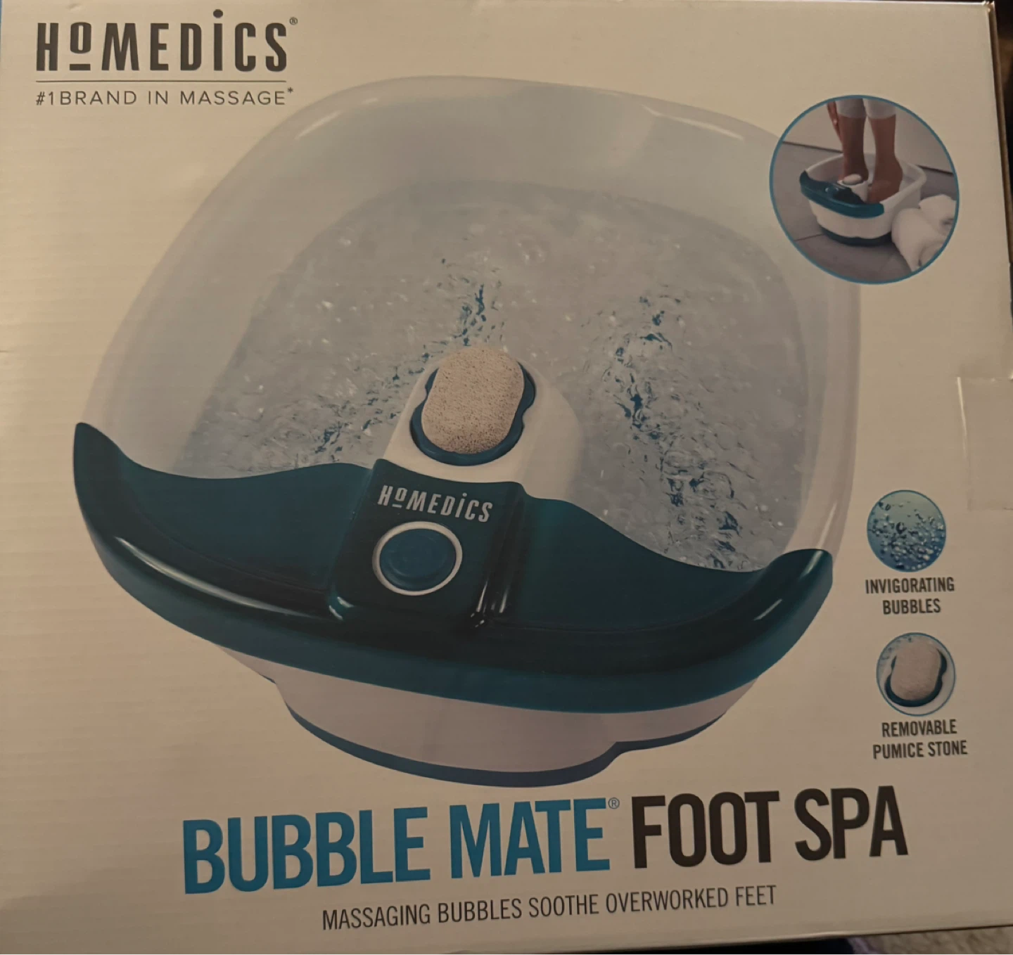 HoMedics Bubble Mate Foot Spa Massaging Foot Bath - photo 2
