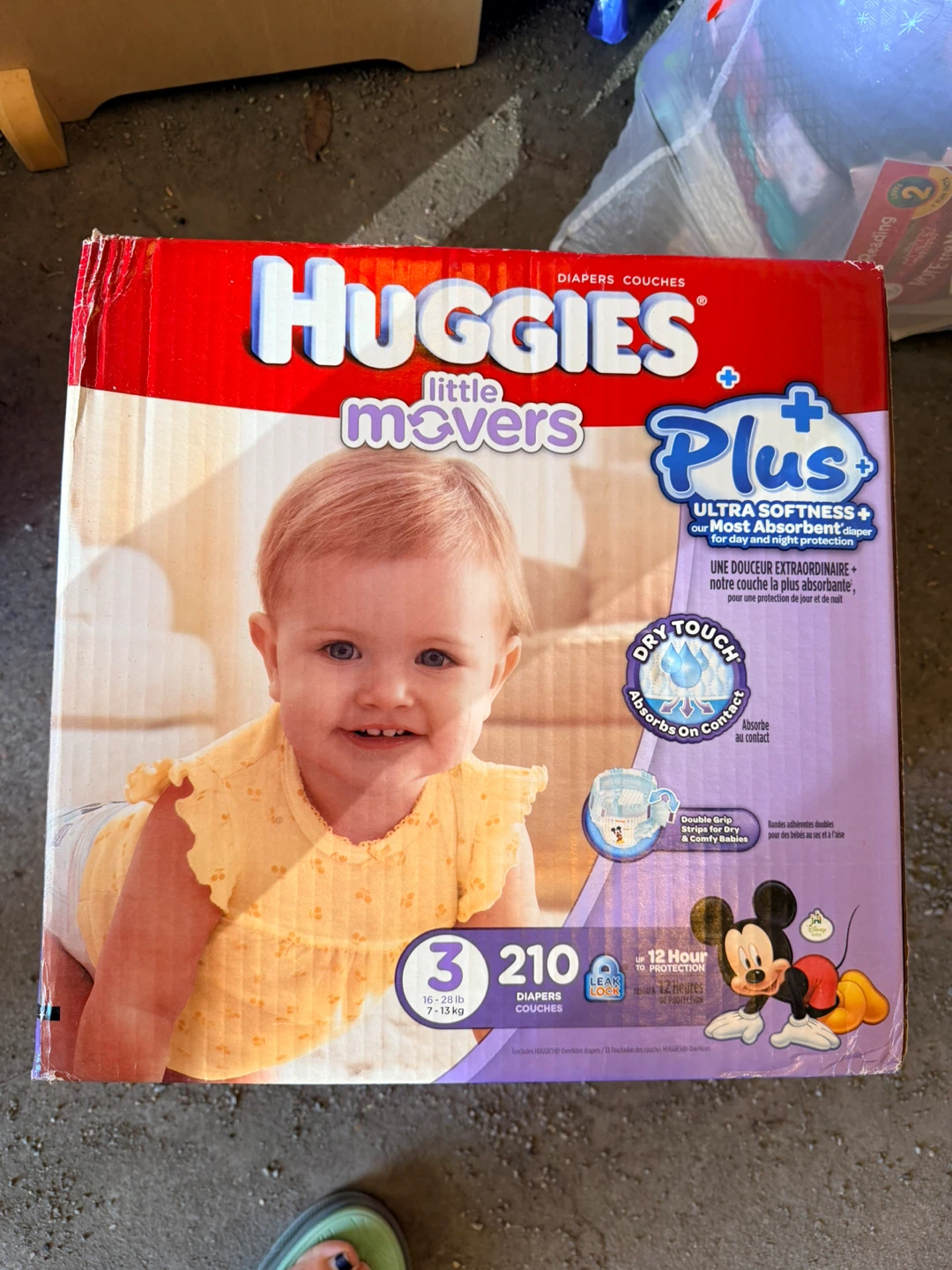 Huggies Little Movers Plus Diapers Size 3 (210 Count) unopened