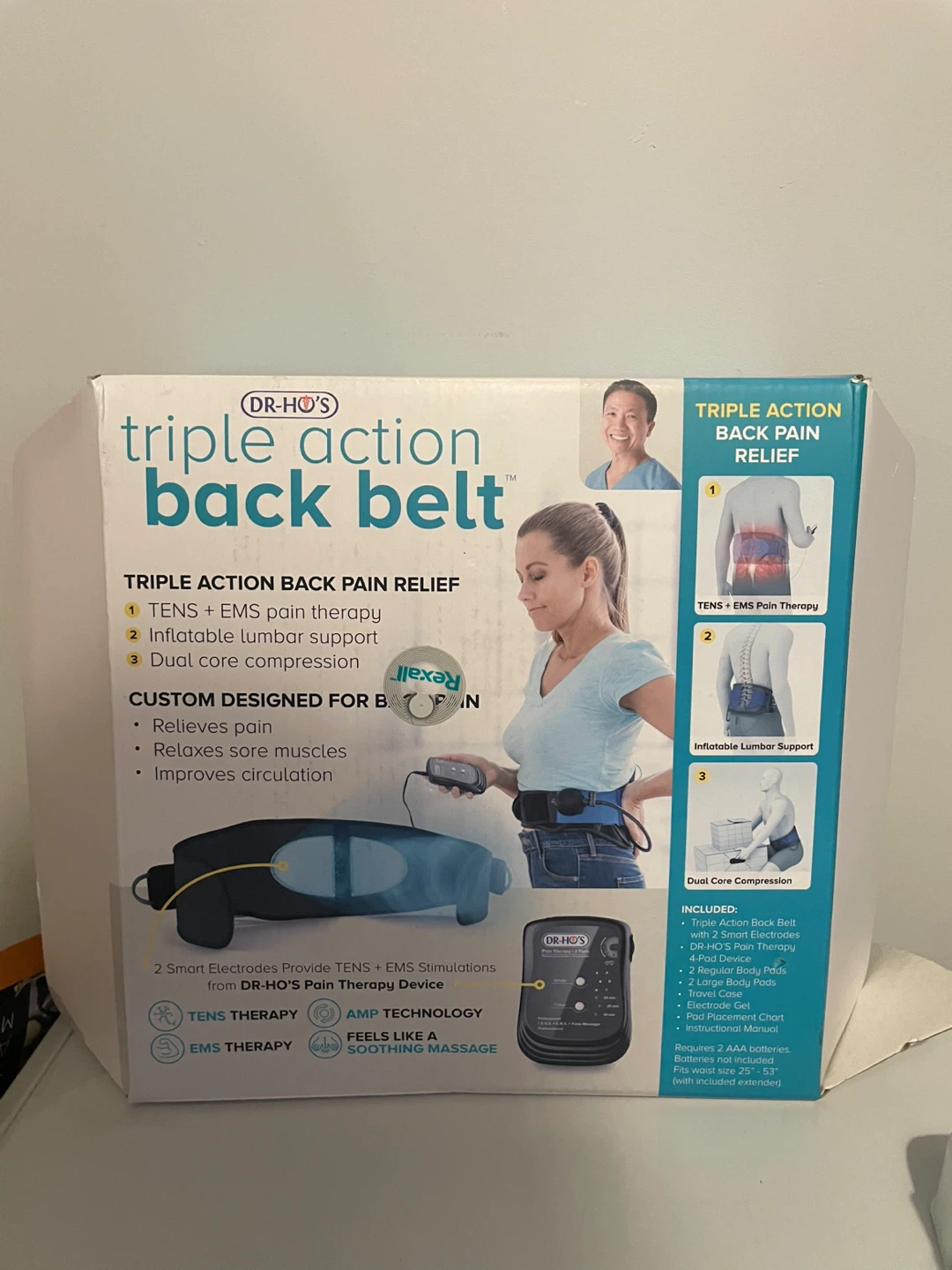 DR-HO'S Triple Action Back Pain Relief Belt