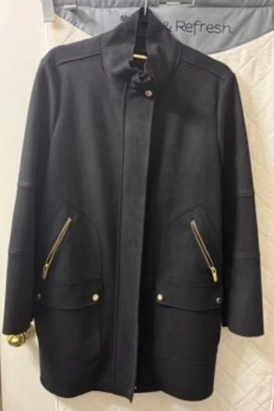 Tahari Black  Faux leather Coat