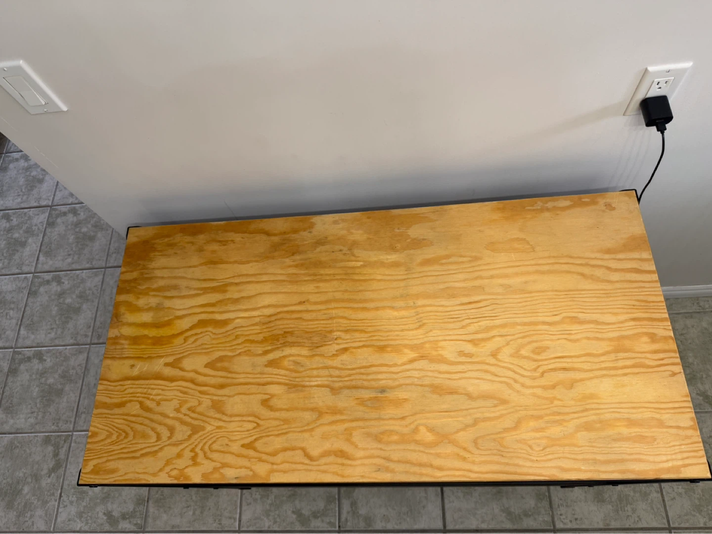 3-Tier Metal Shelving Unit with Wood Top - photo 2