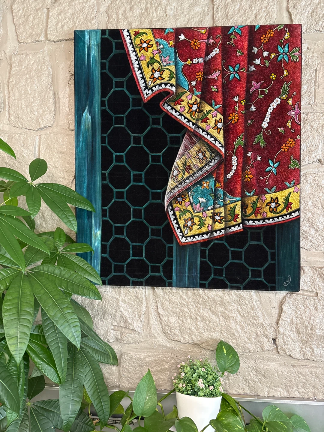Intricate Floral Pattern Painting