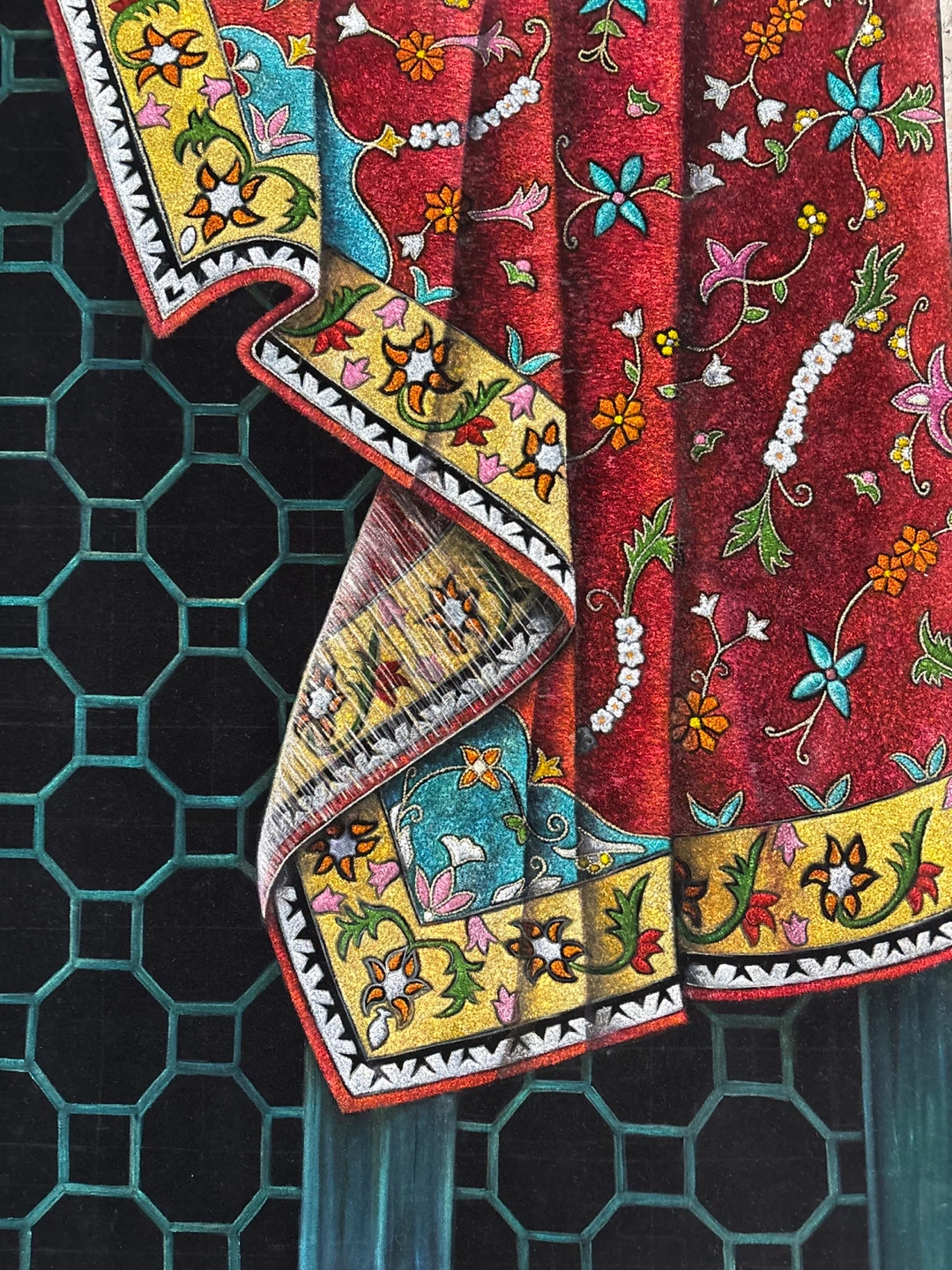Intricate Floral Pattern Painting - photo 2