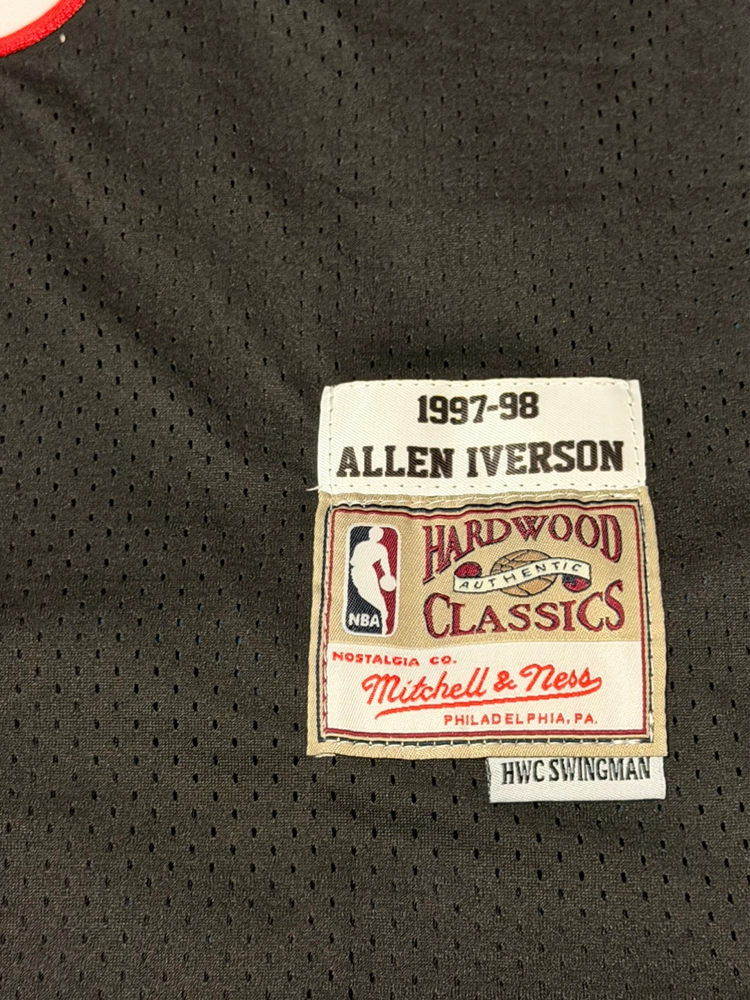 Allen Iverson Sixers Black Jersey Mens Large Retro NBA NEW - photo 5