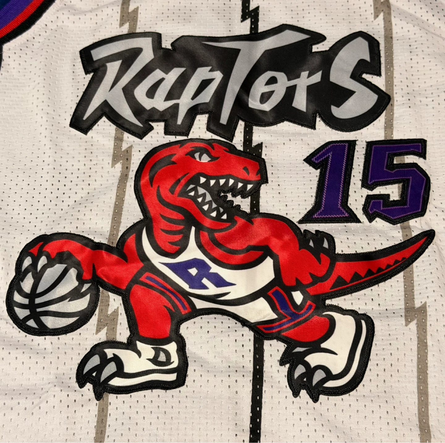 Vince Carter Raptors White Jersey #15 Retro Men’s Large - photo 3