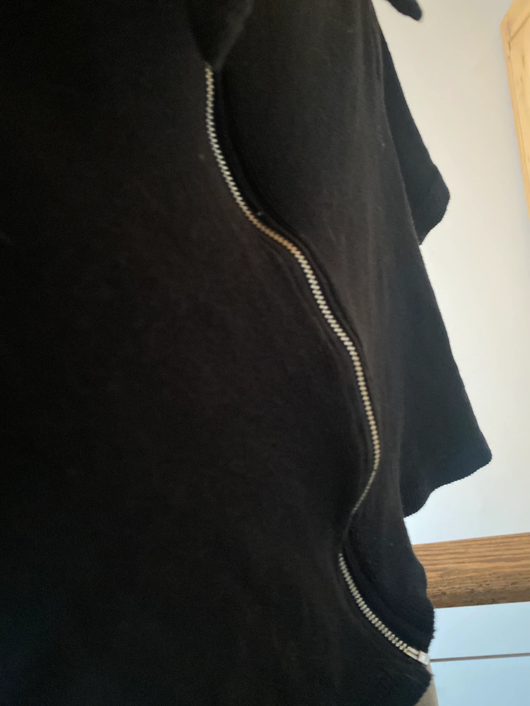 OAK + FORT Black Ribbed Zip Collar Crop Top - M/M - photo 5