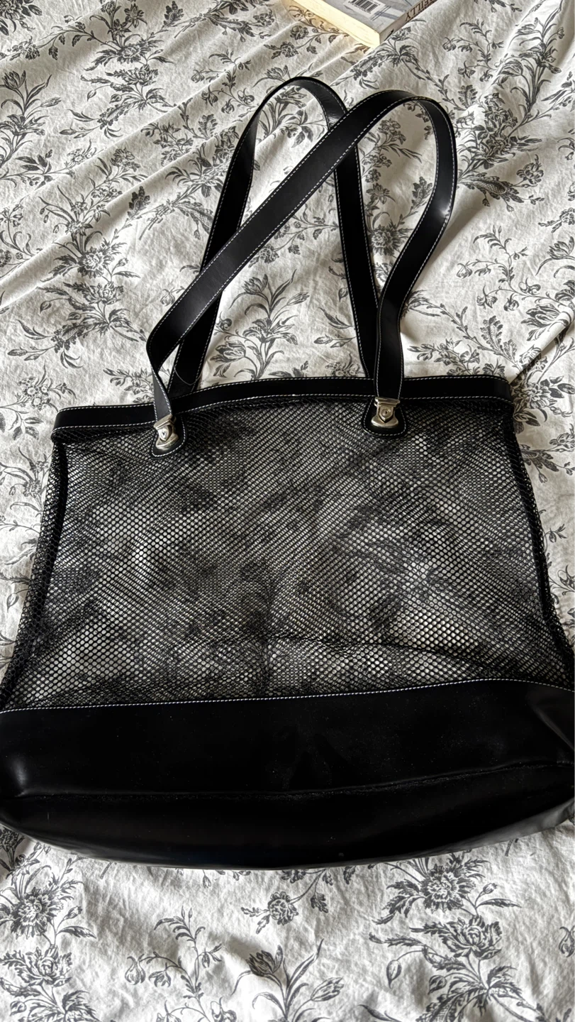 Emanuel Ungaro Woman Black Mesh Tote Bag - photo 2