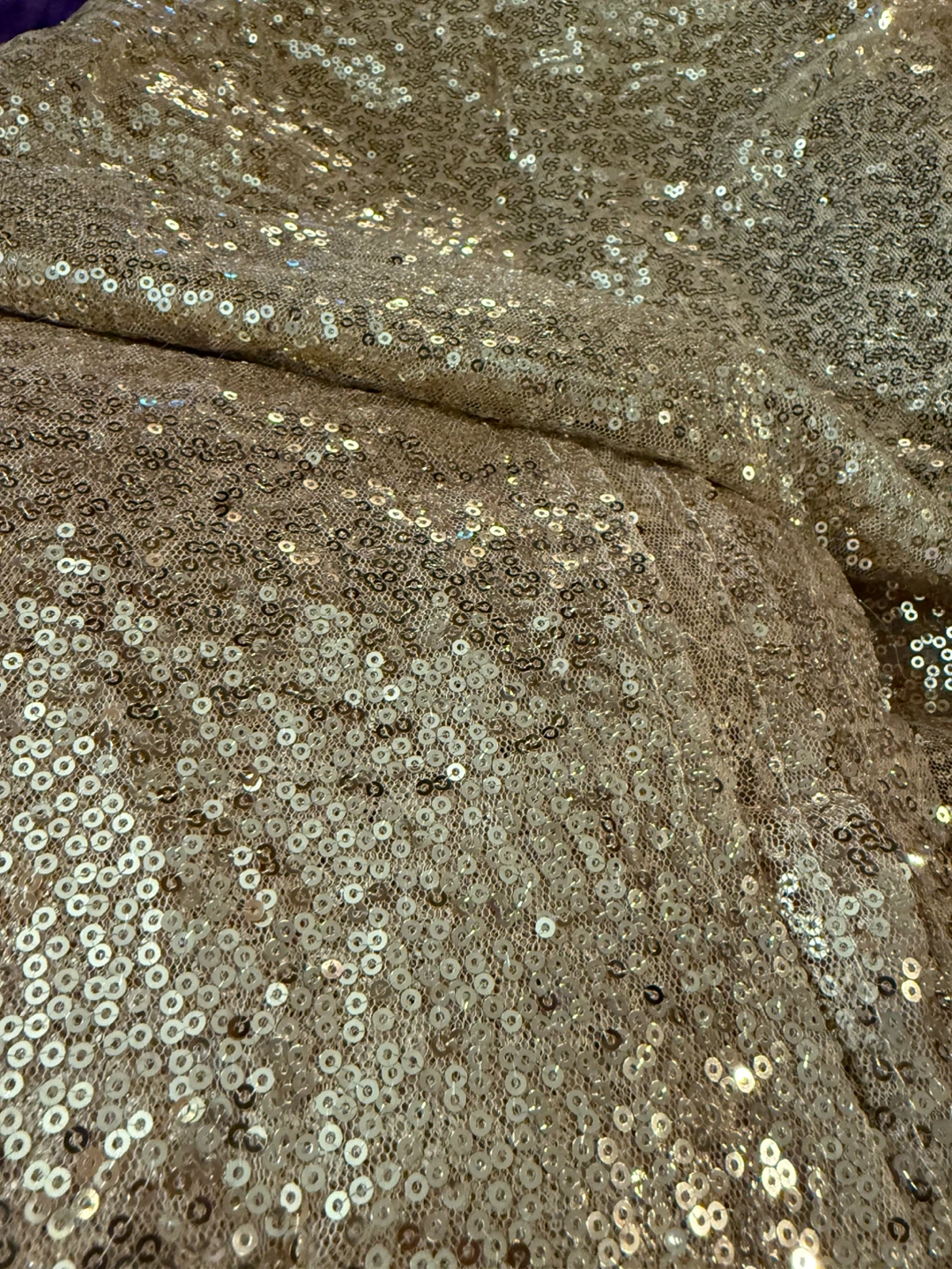 Gold Sequin Fabric - photo 2