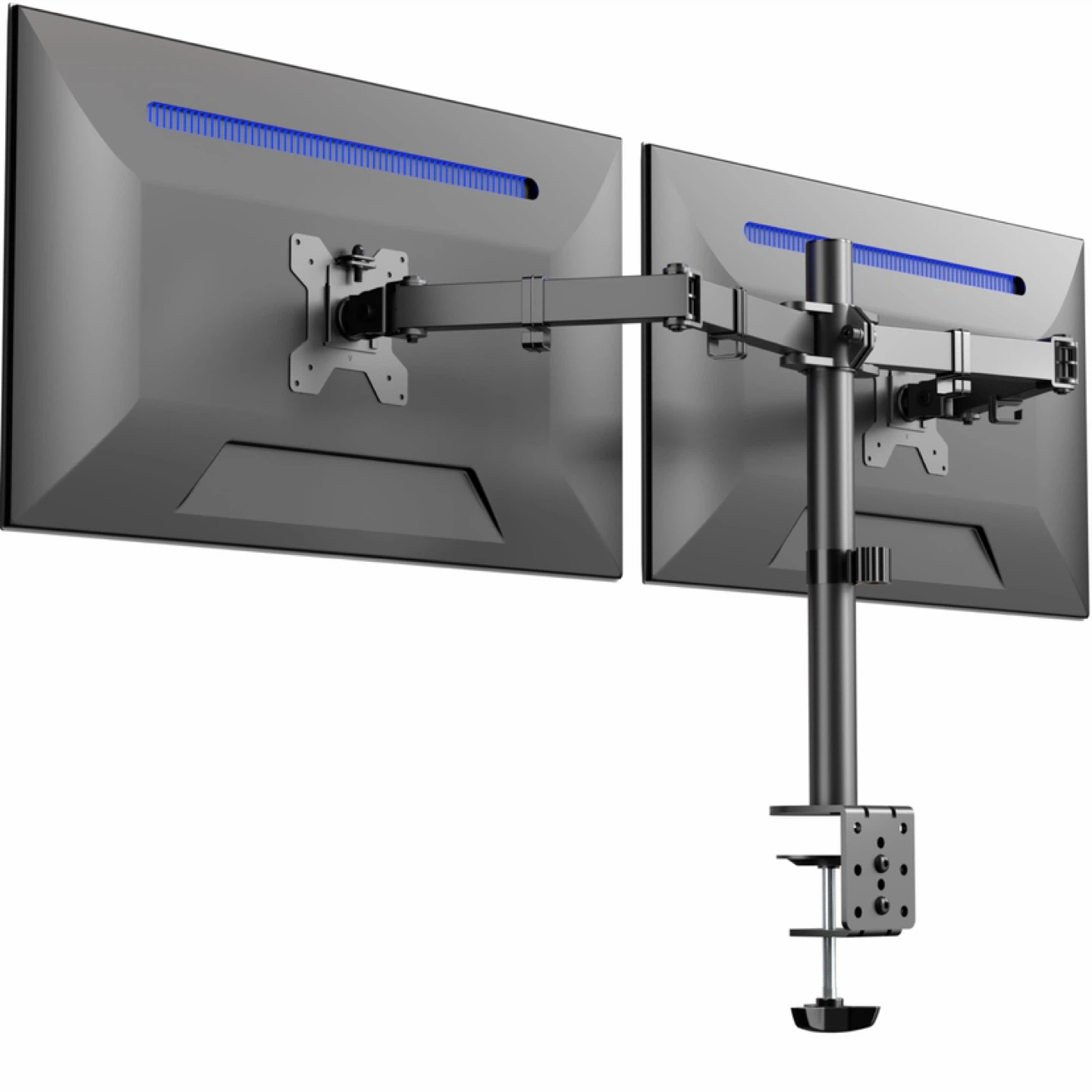 VIVO Dual Monitor Desk Mount, Adjustable, Fits 2 LCD LED Screens