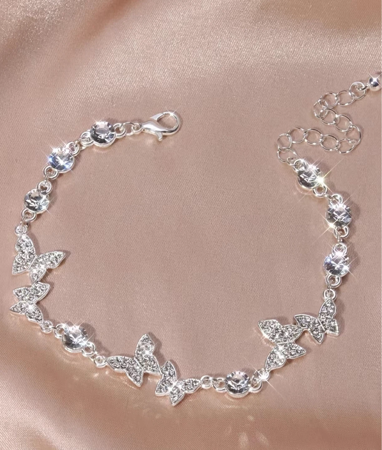Crystal Butterfly Ankle Bracelet