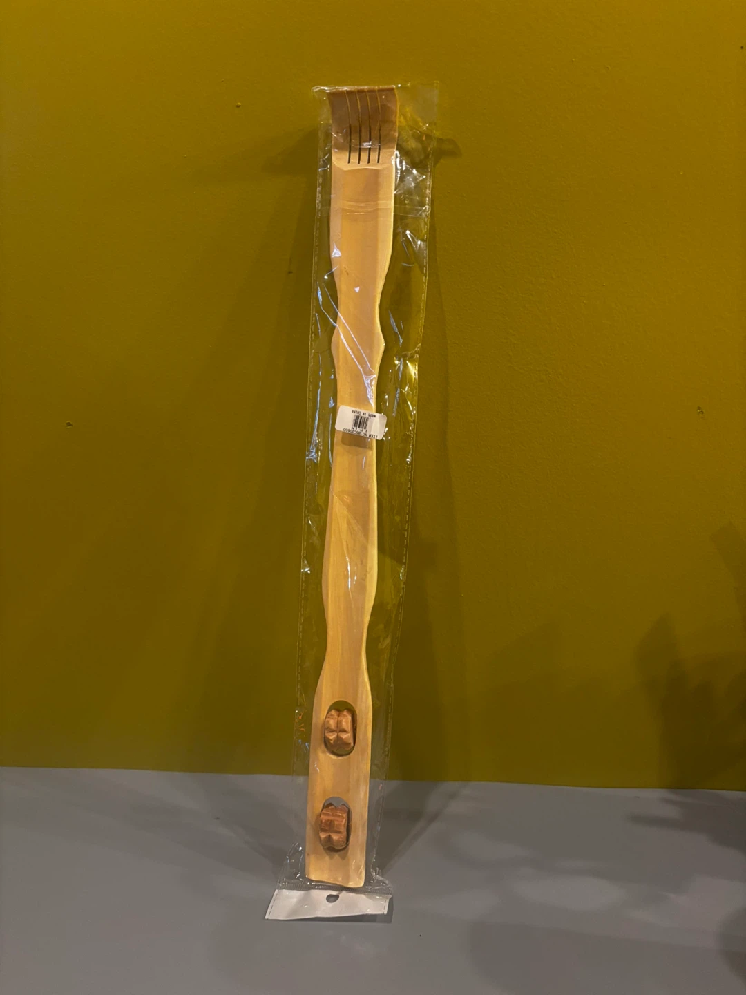 Wooden Back Scratcher with Hand Massage Rollers