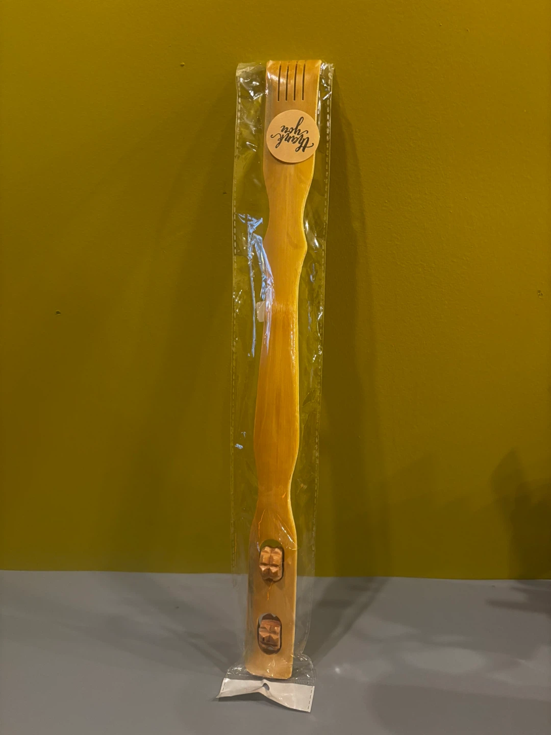 Wooden Back Scratcher with Hand Massage Rollers - photo 4