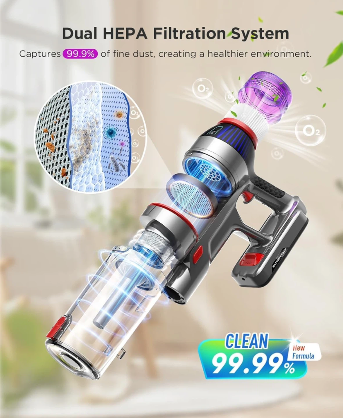 New Cordless Stick Vacuum Cleaner Powerful Suction - photo 5